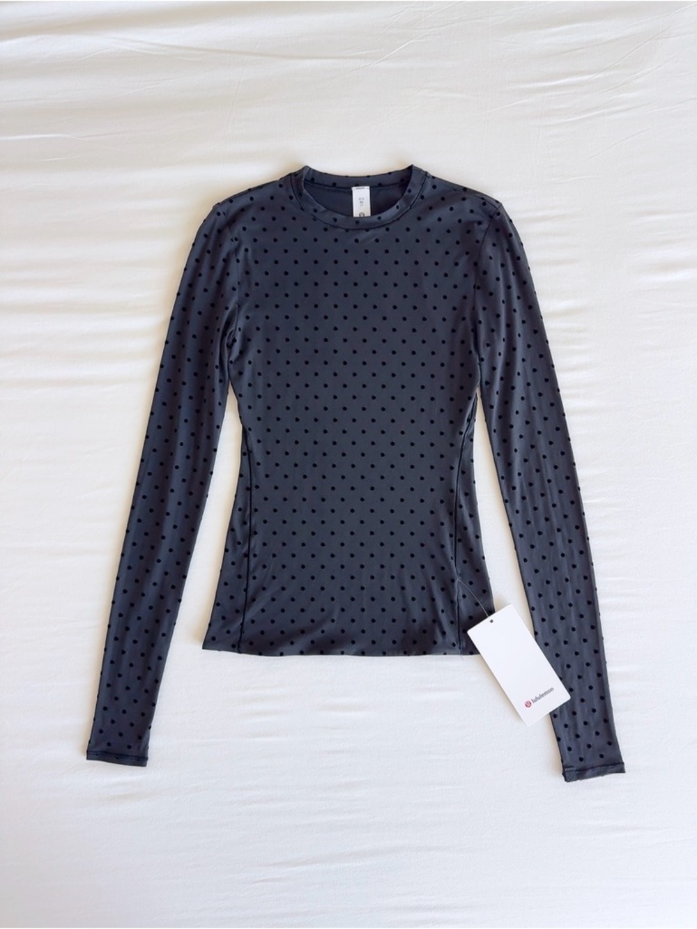 NWT lululemon Wundermost Ultra-Soft Nulu Crewneck Long Sleeve Polka Flock XS